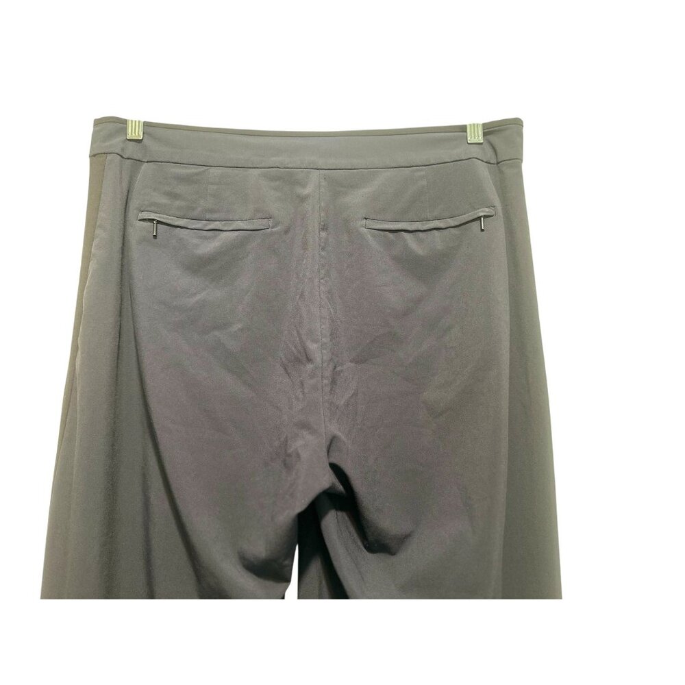 Athleta Gramercy Track Trouser Pants Women 12 Blue Wide Leg Flare Office Classic - Picture 12 of 16